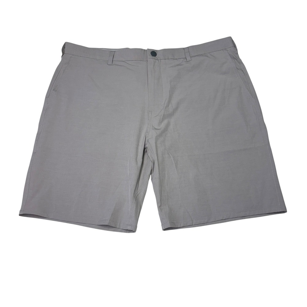 Johnnie-O Calcutta Performance Shorts Mens 40X9 Light Khaki Grey Stretch